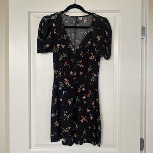 Black floral sundress, size XS